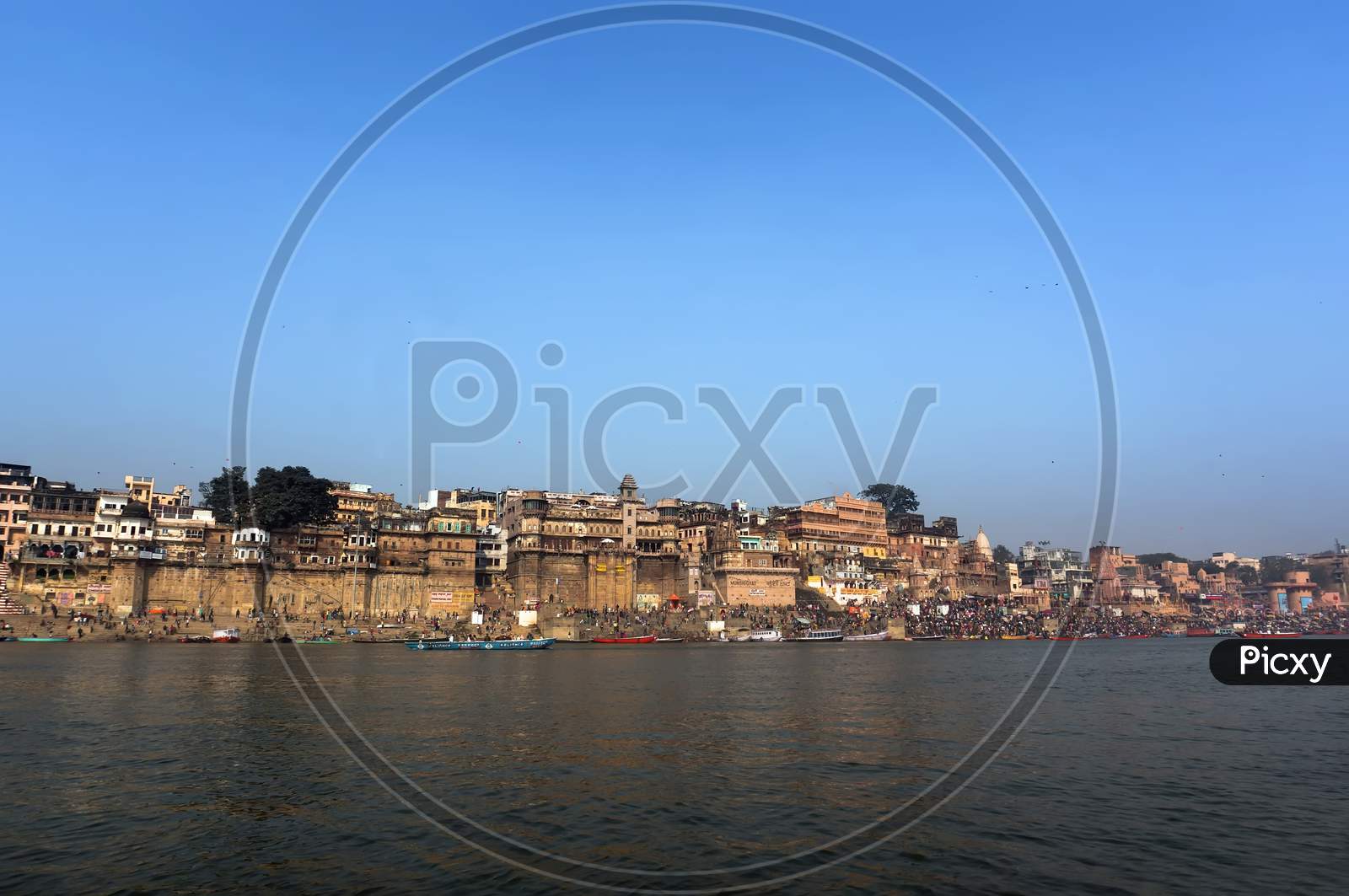 View From The River Ganges In Varanasi