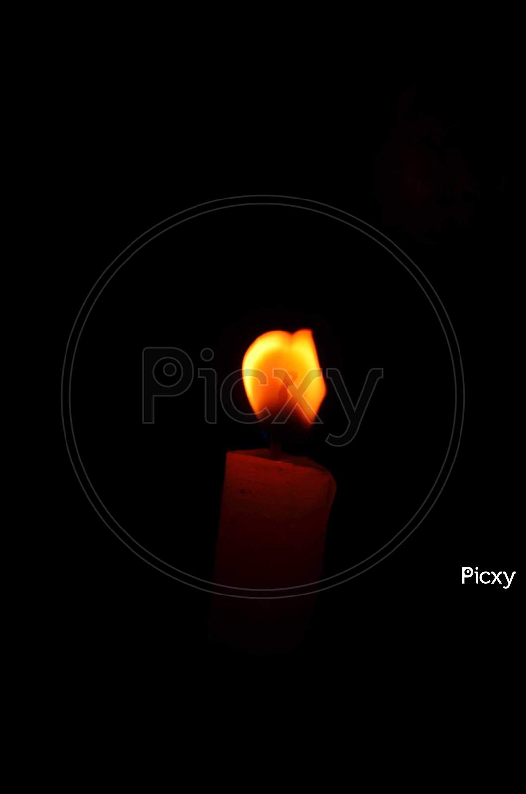 Candle is Red in dark