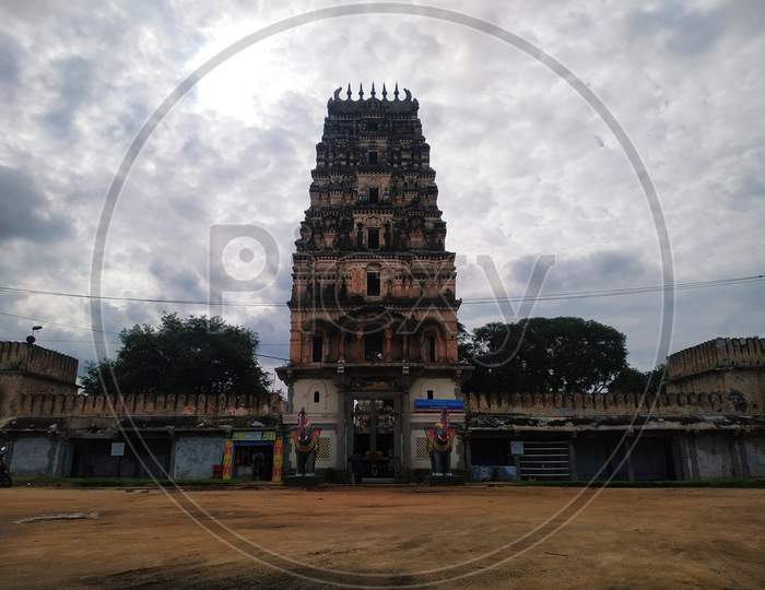 Ammapalle temple entrance gopuram.