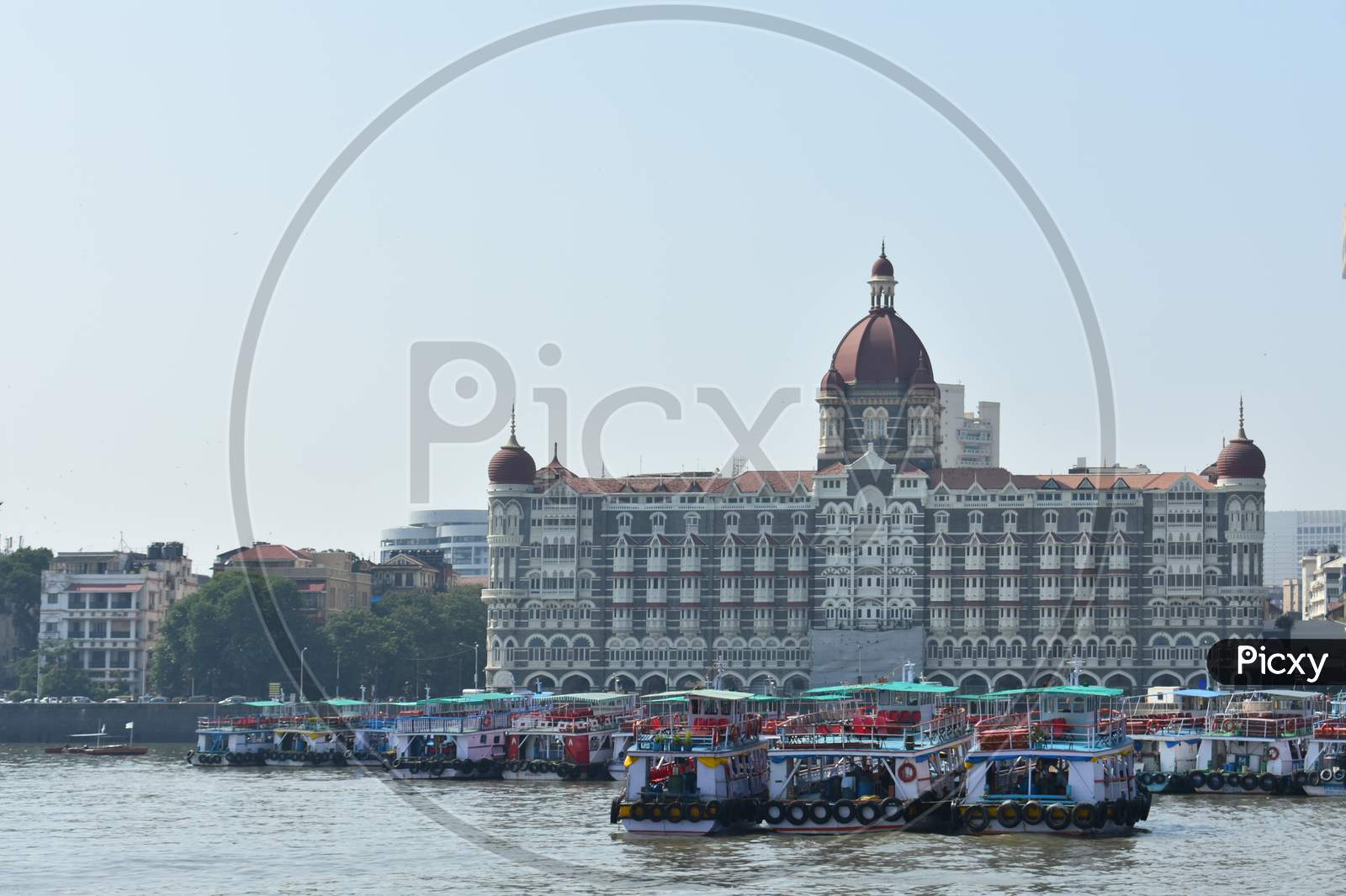 Taj Hotel Standing Just Beside The Shore Of Mumbai