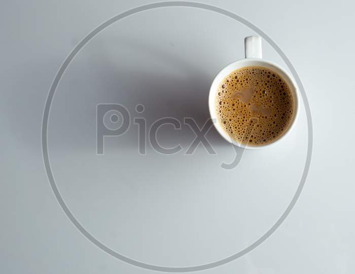 A Cup Of Tea On A White Background