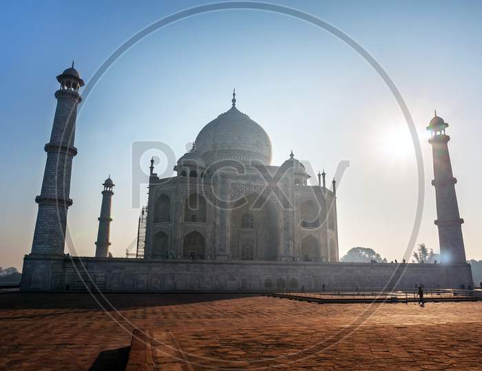 Taj Mahal India Sunset.