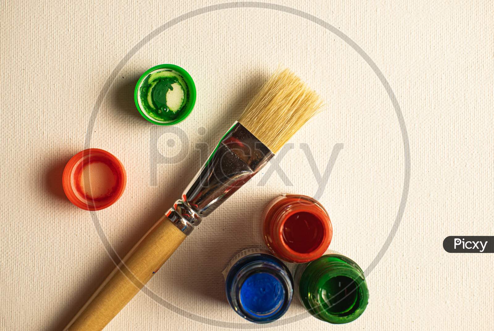 Paint Brush With Colors