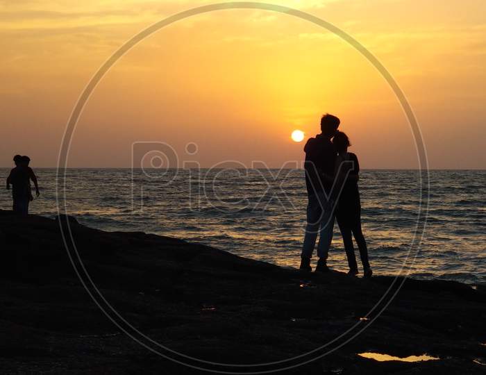 Sunset time & best couple