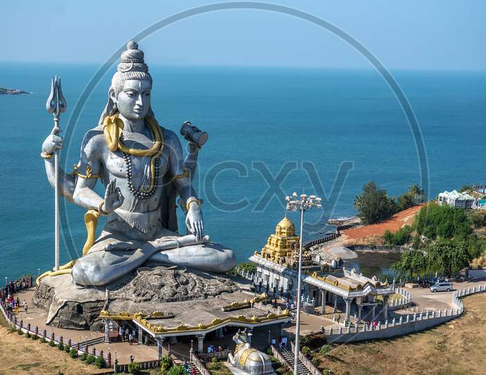 Big Shiva. Lord Shiva Statue In Murudeshwar, Karnataka, India. Tour From Goa And Gokarna.