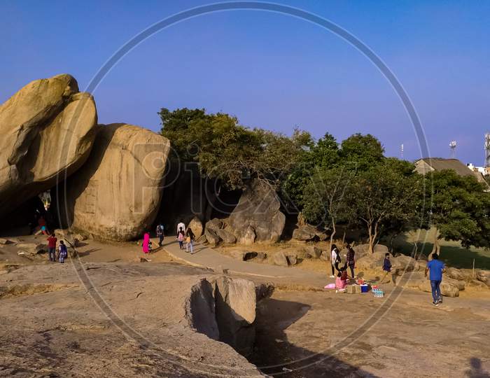 Two Big Rocks At Mahabalipuram , Tamil Nadu, South India