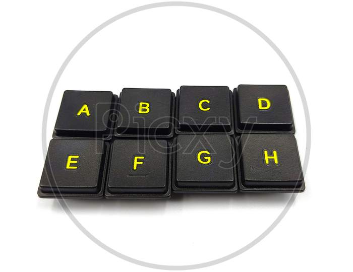 abc Alphabet Blocks isolated over white background