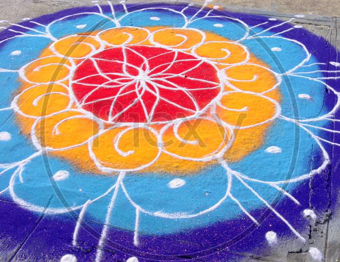 Traditional Indian Art Known As Rangoli