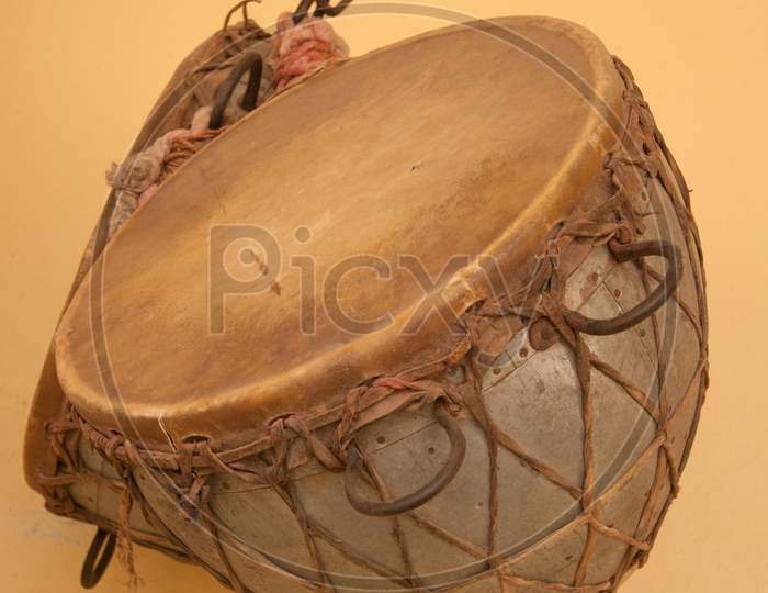 Indian Musical Instrument Drums Closeup