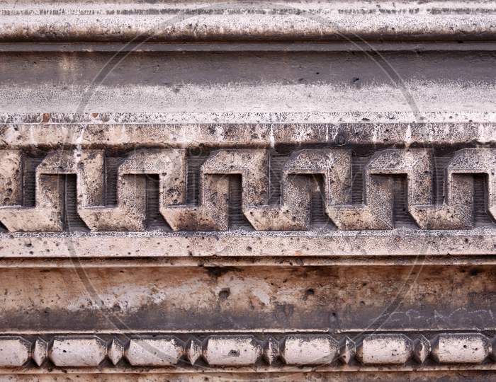 A Curvy Calligraphy On Wall Of A Temple