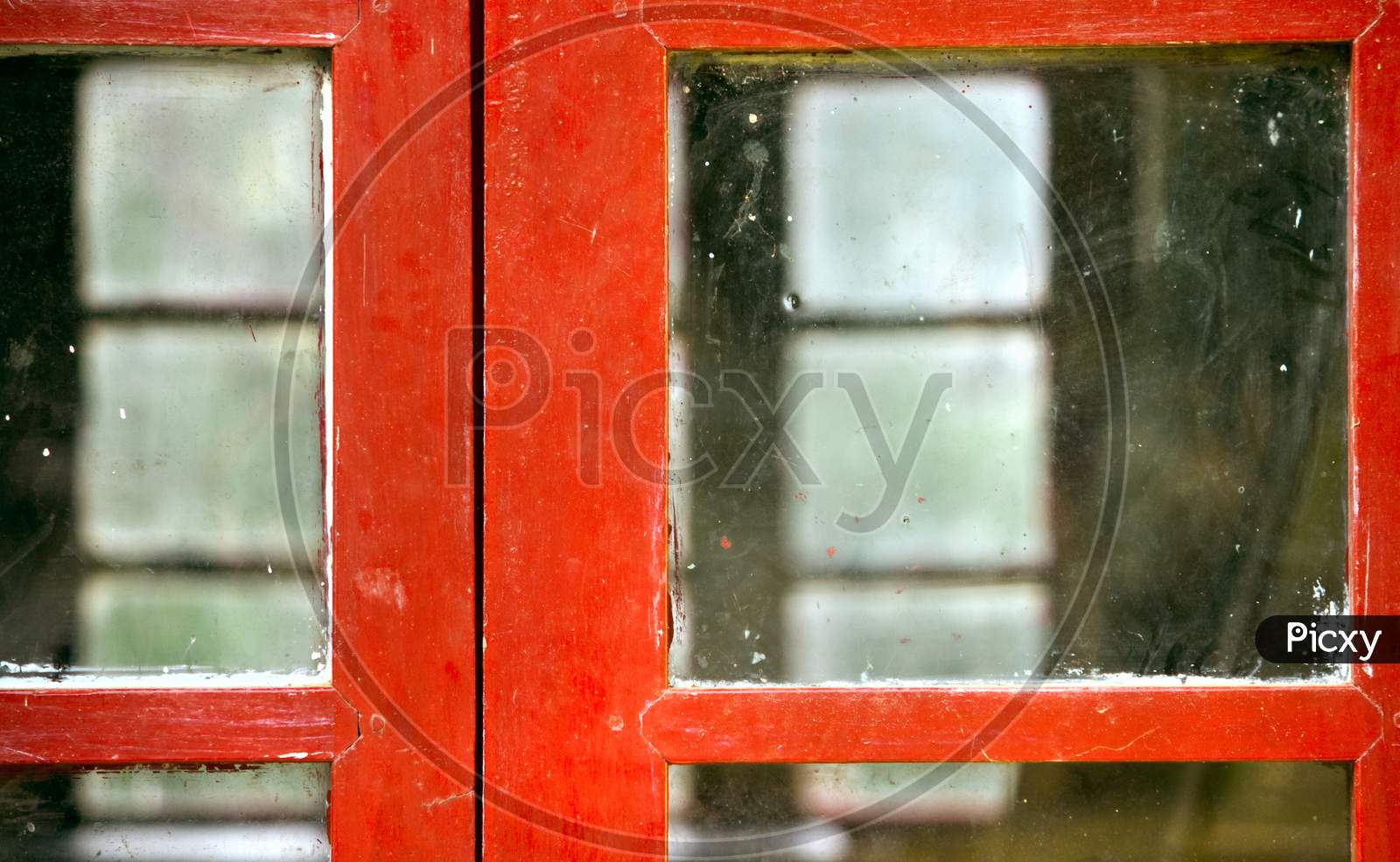Old Window With Glass & Wood.