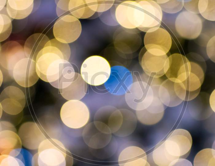 Abstract Holidays New Year Street Lights With Bokeh Background