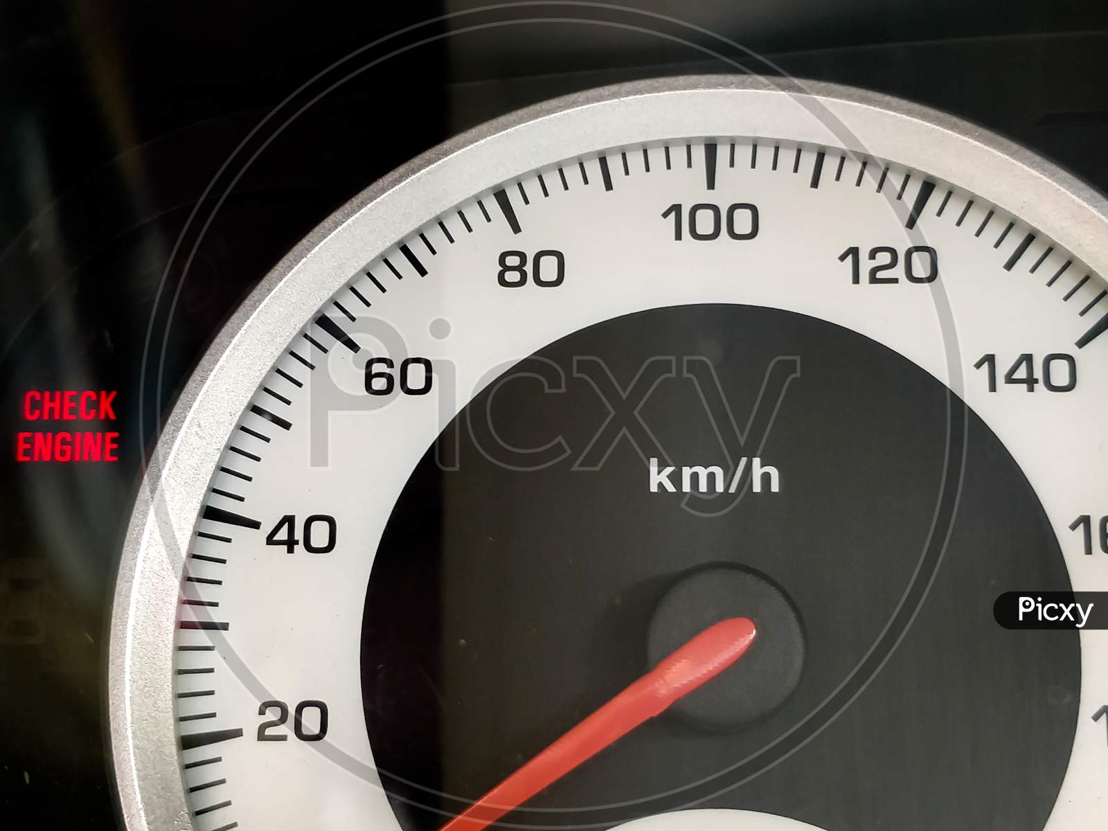 Speedometer Of Car In Stopped Condition