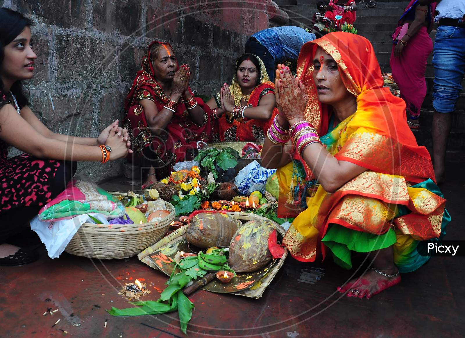 The devotees are celebrating Chat ritual.