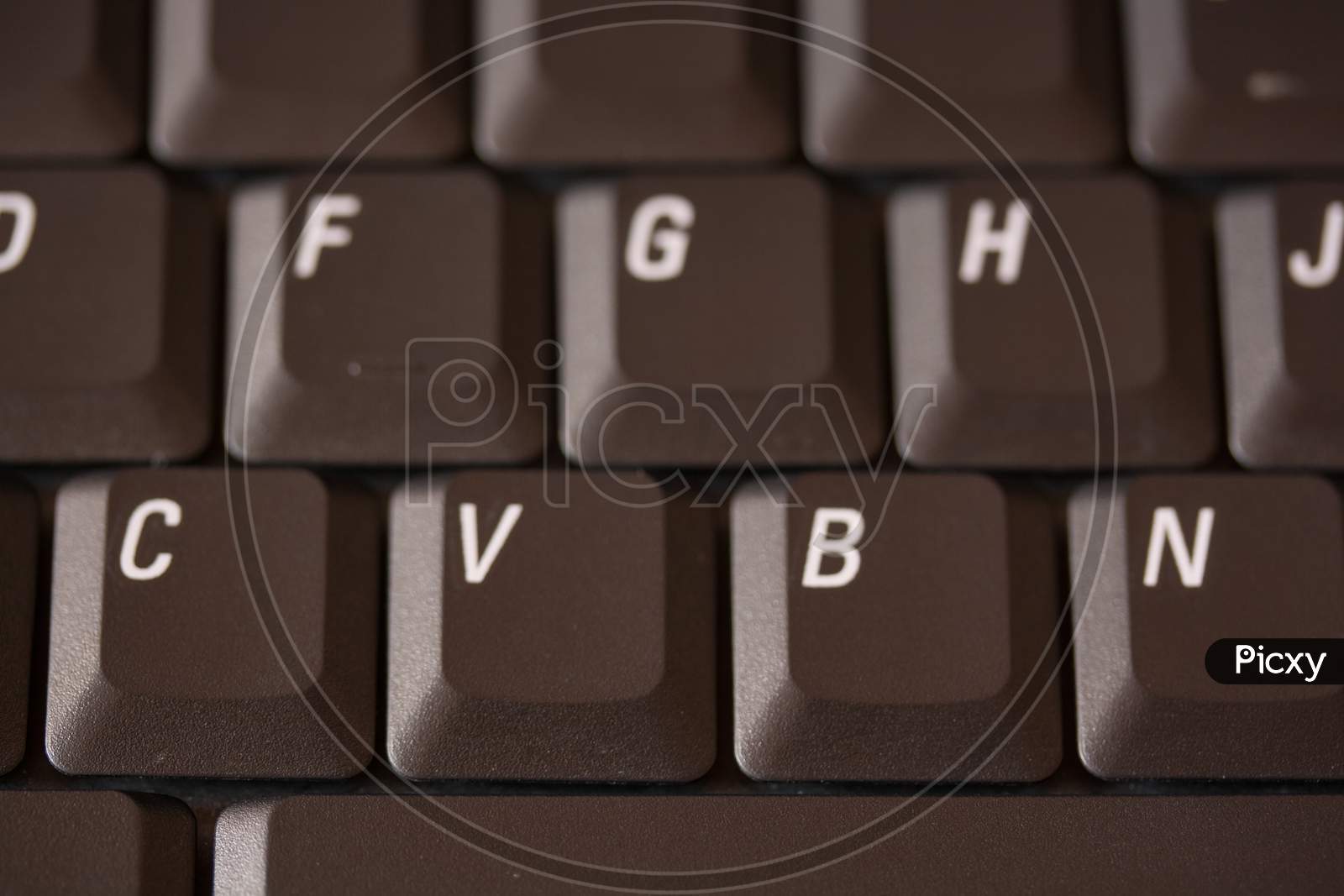 Closeup Of Computer Keyboard Keys.
