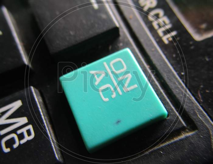 Computer key button close-up picture