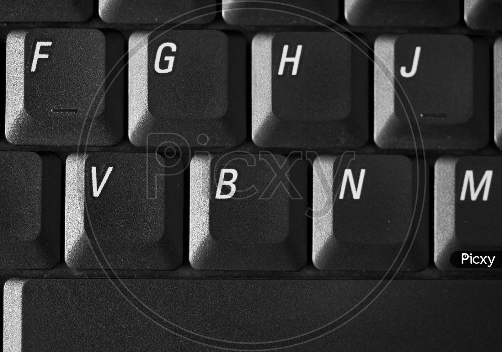 Closeup Of Computer Keyboard Keys.