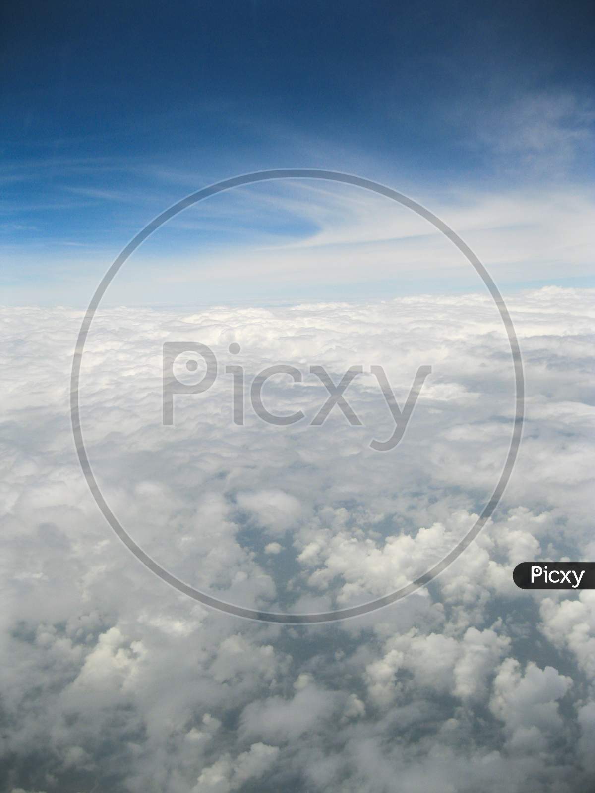 Beautiful Aerial View Of Sky From The Plane Of Window.