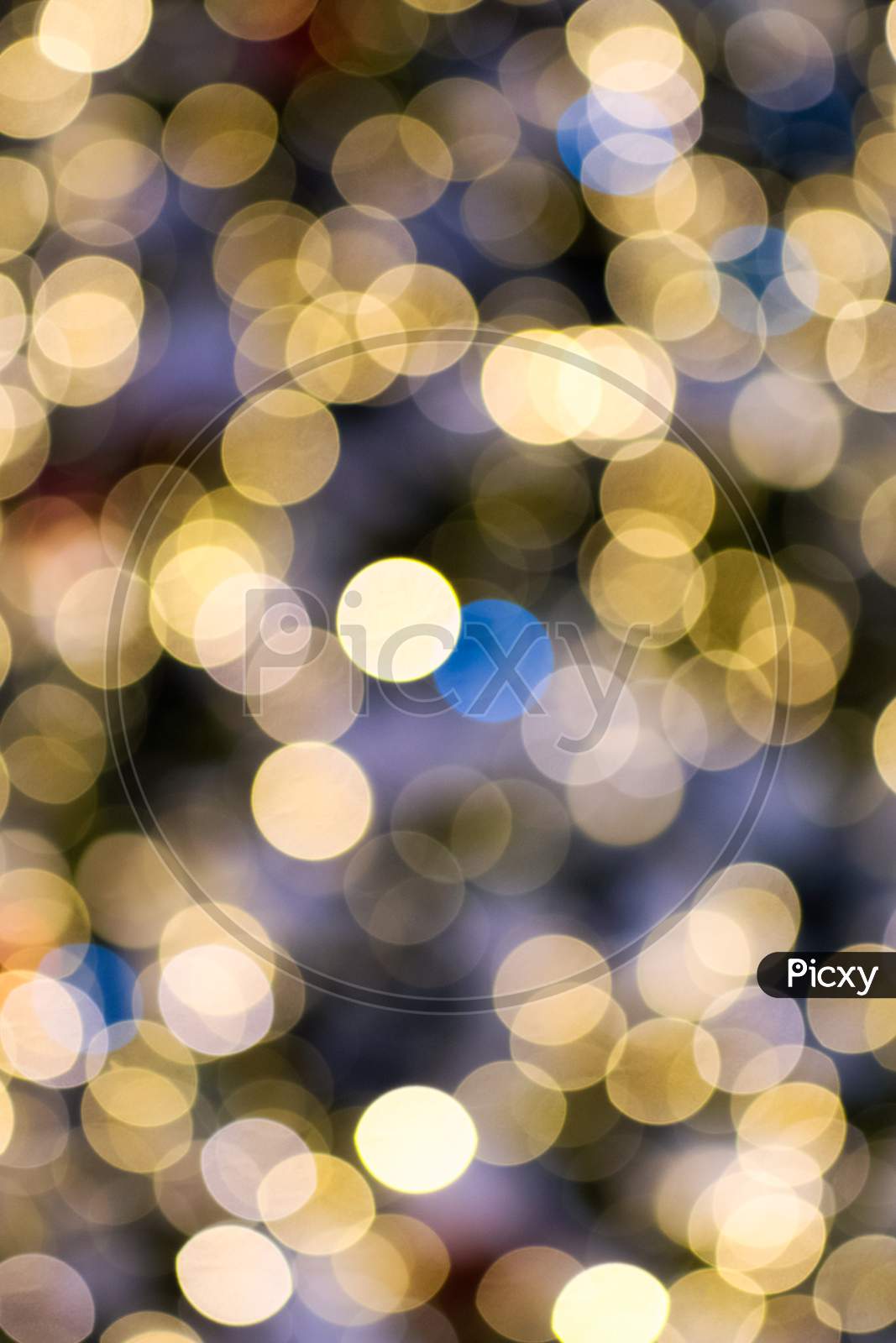 Abstract Holidays New Year Street Lights With Bokeh Background