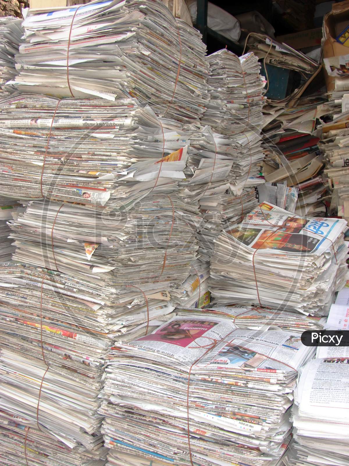 Indian Newspaper Stack