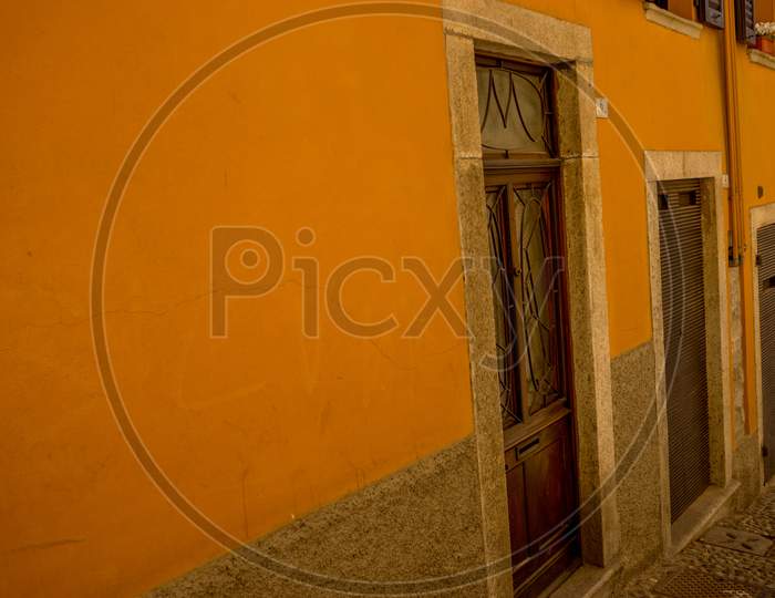 Italy, Menaggio, Lake Como, A Close Up Of A Door