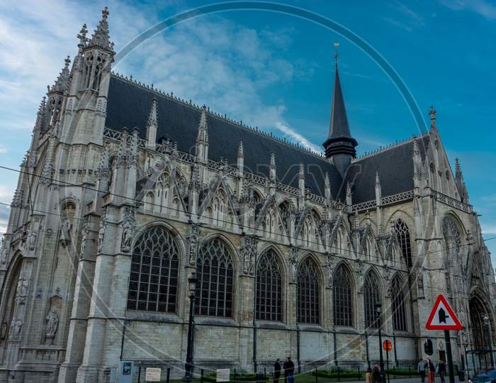 Our Lady Of The Sablon Church In Brussels, Belgium, Europe