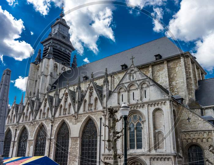 Our Lady Of The Sablon Church In Brussels, Belgium