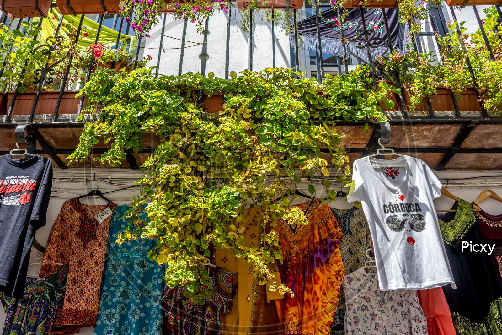 I Love Cordoba Shirt Hanging In A Balcony In Cordoba, Spain, Europe