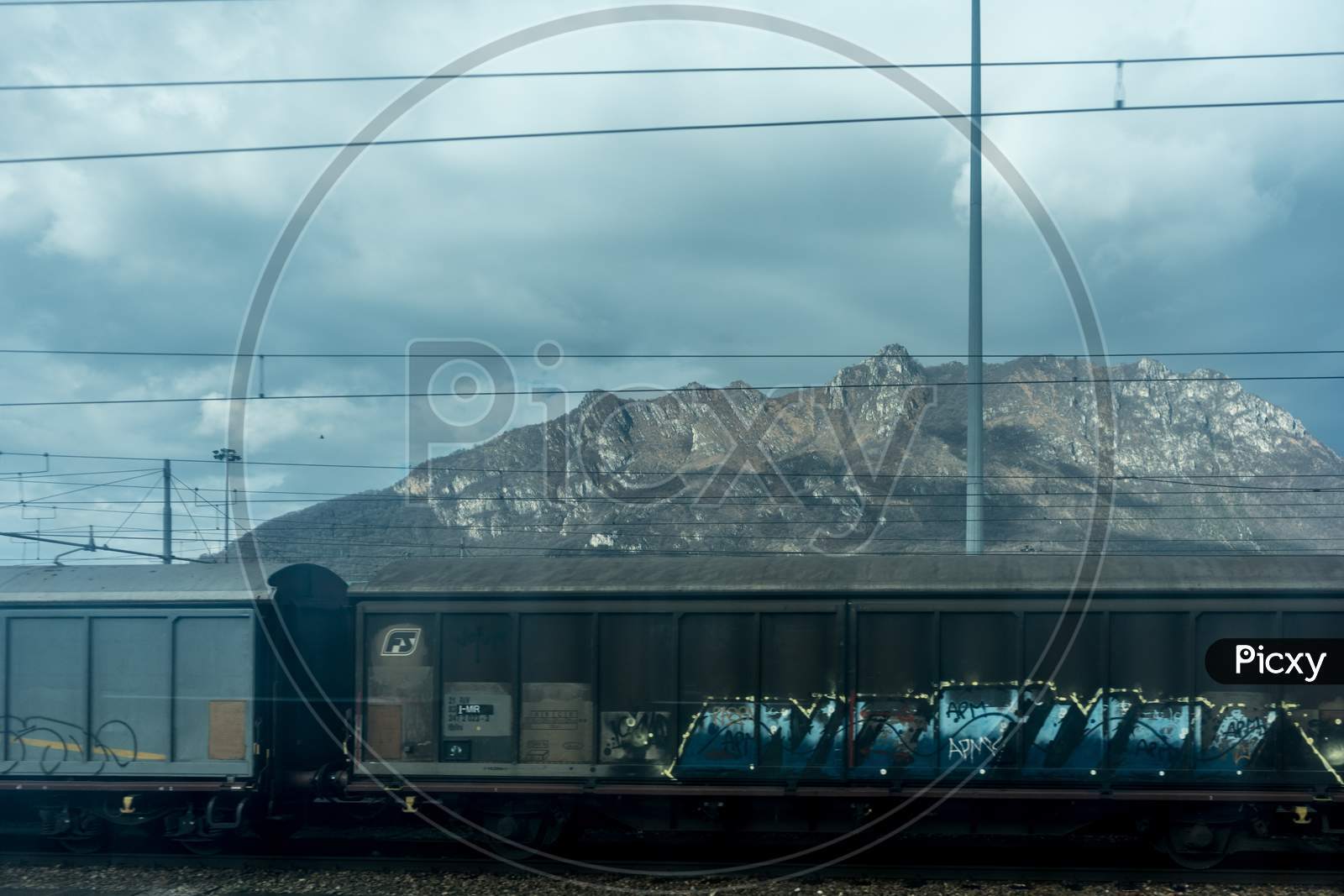 Milan - March 31: Train On The Outskirts Of Milan On March 31, 2018