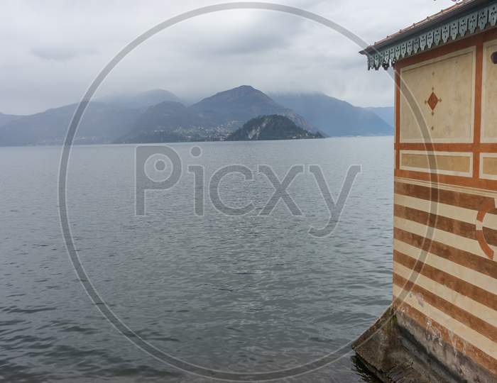 Italy, Varenna, Lake Como, A Body Of Water