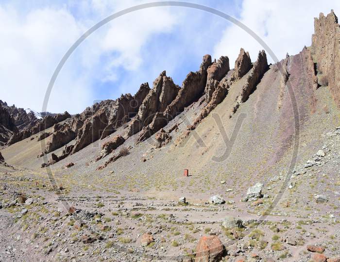 Beautiful scenery of hill in Ladakh