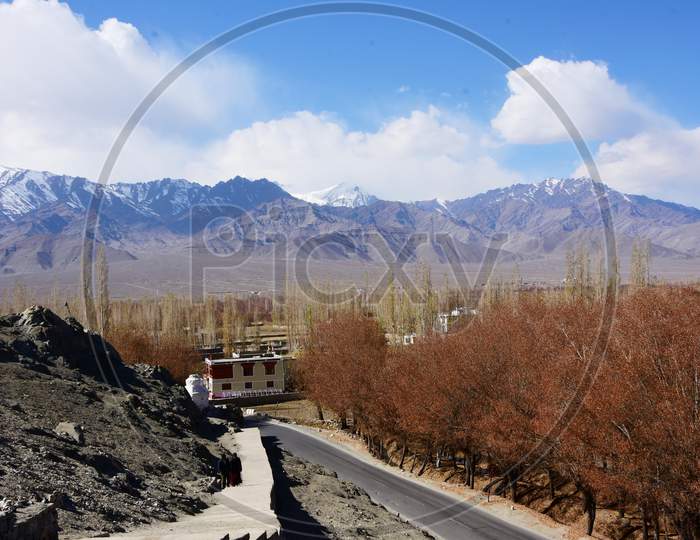 Beautiful scenery of hill in Ladakh