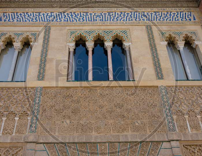 Stlyised Windows In Seville, Spain, Europe