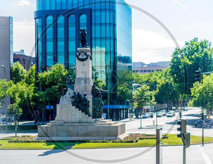 Spain, Madrid, Monument Glorieta De Emilio Castelar