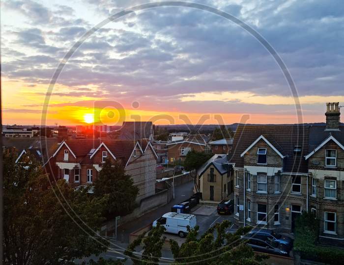 Sunset from Poole hospital