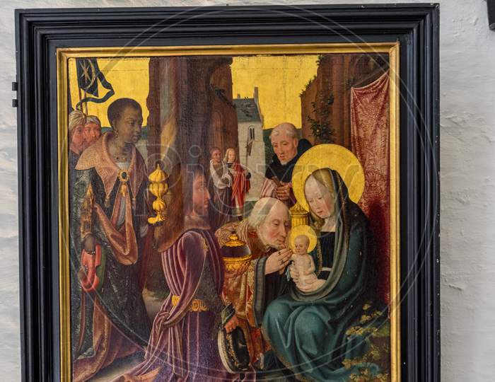 Painting Of Madonna And Baby Christ In Brugge