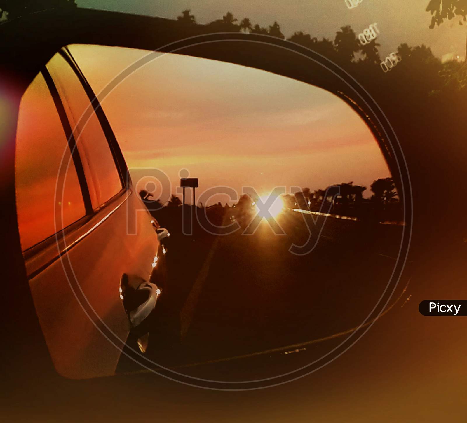Sunset Car mirrors
