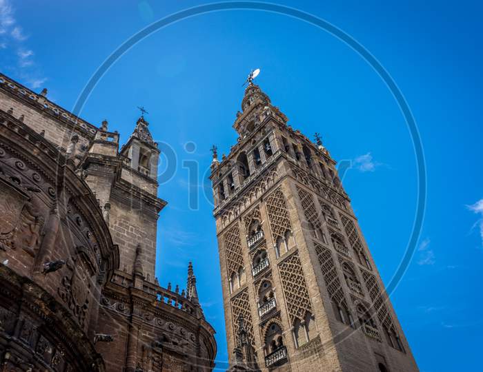 The Giralda Bell Tower In Seville, Spain, Europe