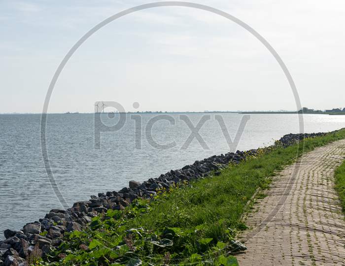 Netherlands,Wetlands,Maarken, Scenic View Of Sea Against Sky