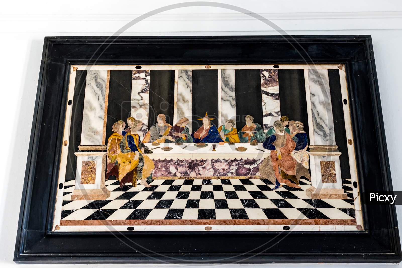 Bellagio, Italy-April 1, 2018:  Last Supper Painting In Chapel At Villa Melzi