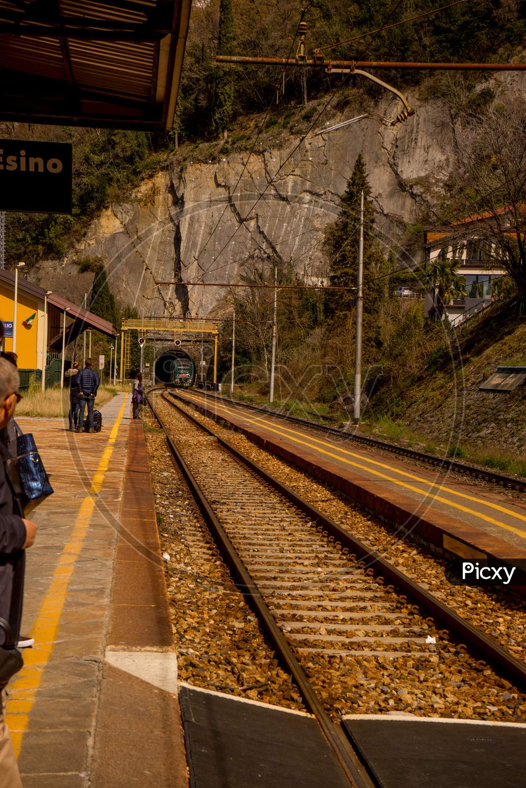 Menaggio, Italy-April 2, 2018: The Track At The Varenna Railway Station