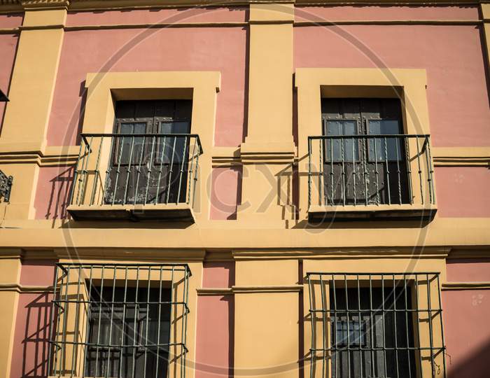 Windows In The Streets Of Seville, Spain, Europe