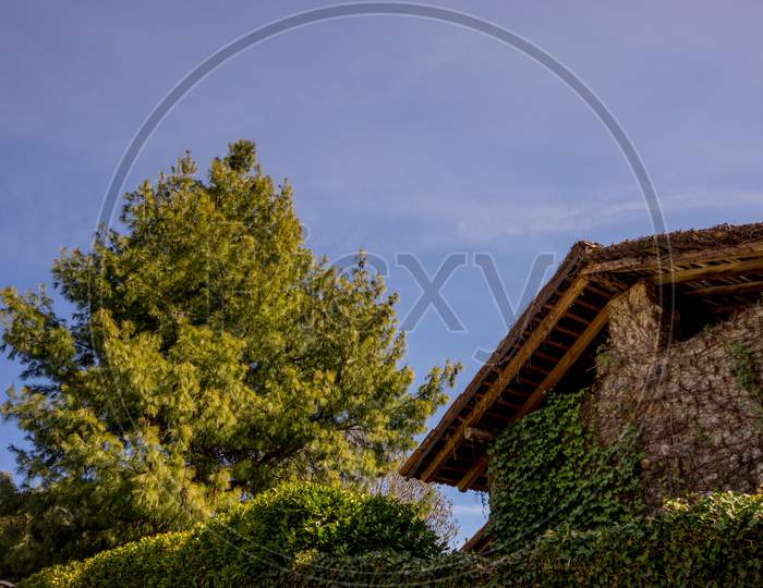 Italy, Menaggio, Lake Como, A Large Stone Building
