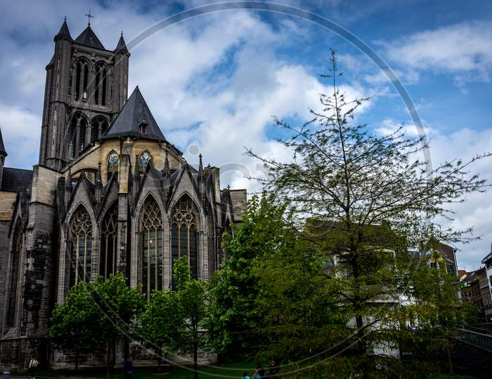 A View Of The Saint Nicholas Church, Ghent, Belgium