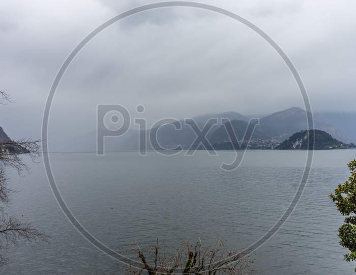 Italy, Varenna, Lake Como, A Body Of Water