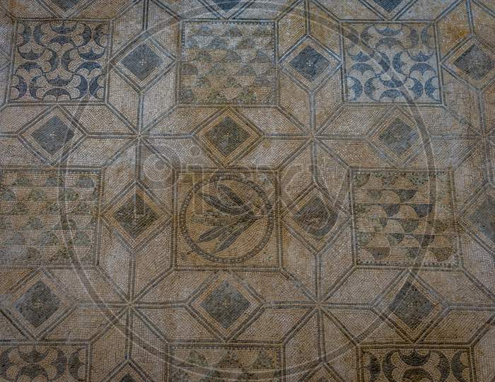 Intricate Design Art On The Floor Of Alcazar In Cordoba, Spain, Europe
