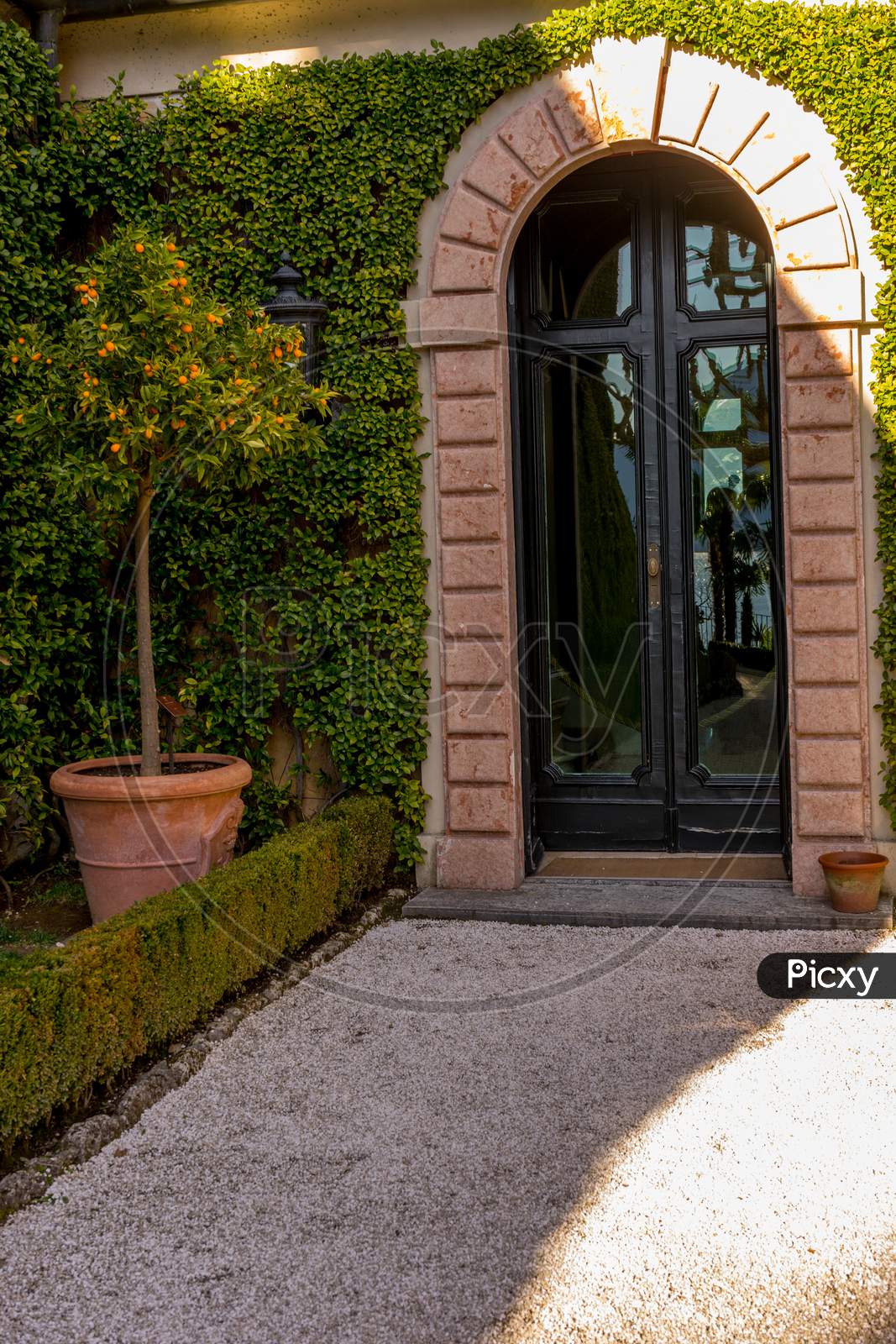Lecco, Italy-April 1, 2018: Door In The Famous Villa Del Balbianello At Lecco, Lombardy