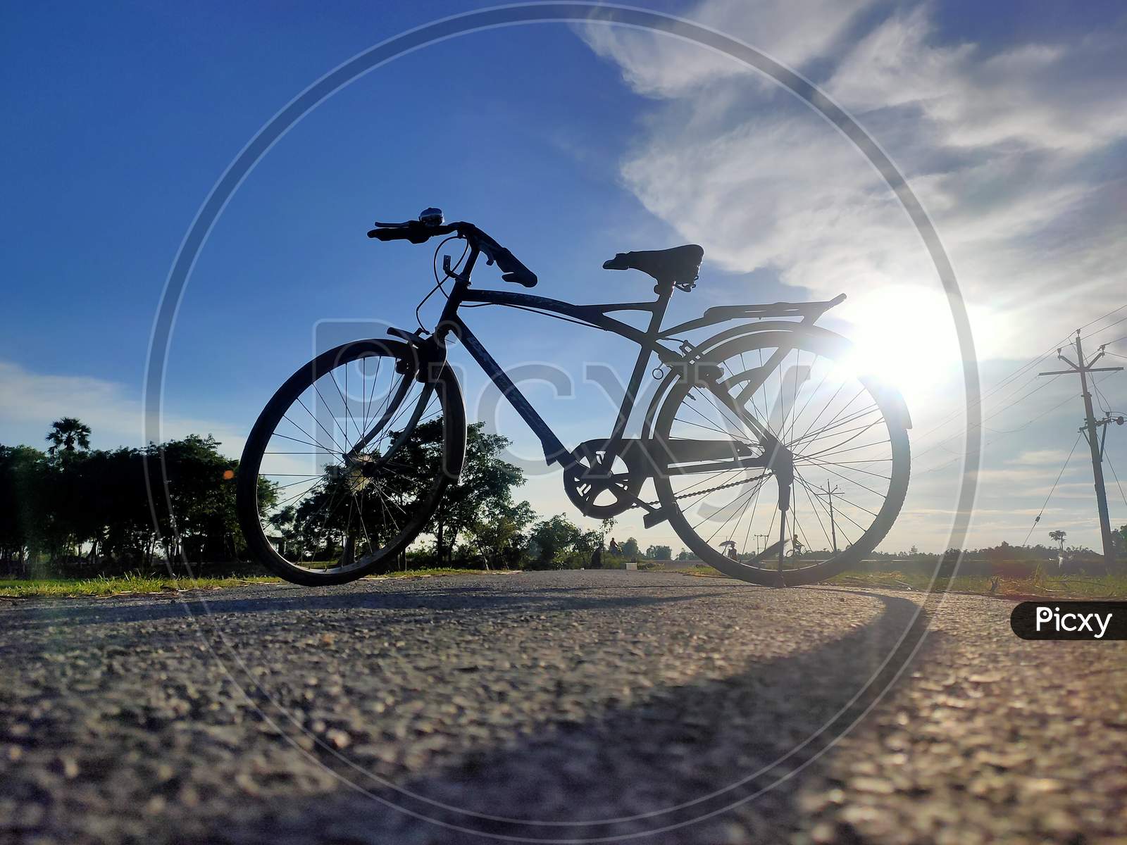 Macro cycling behind the sun photo
