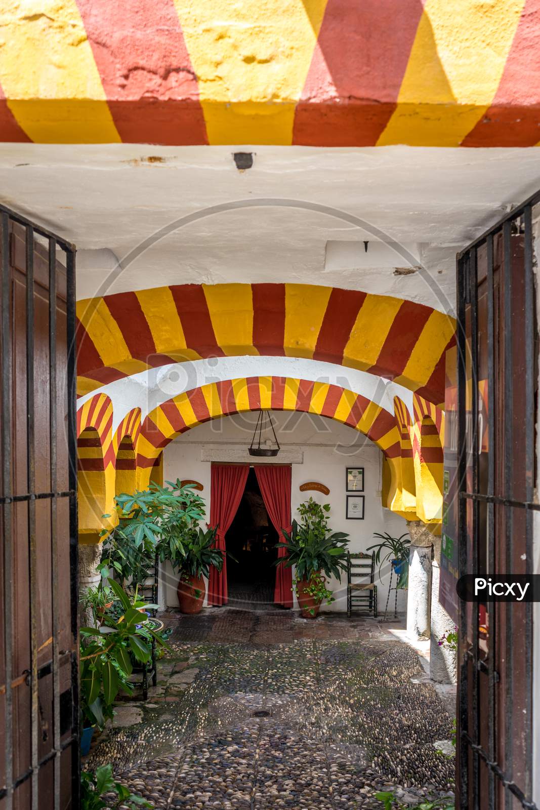 Entrance To A Restaurant In Cordoba, Spain, Europe