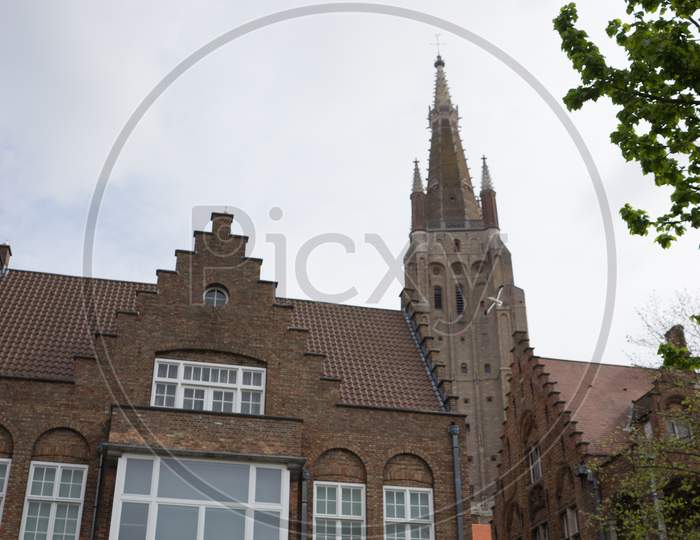 The Tower Of The Church Of Our Lady In Brugge, Belgium